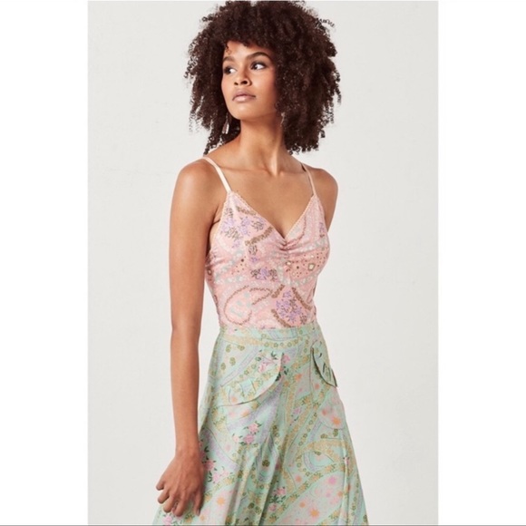 Spell & The Gypsy Collective City Lights Bodysuit in Peach - Picture 6 of 15